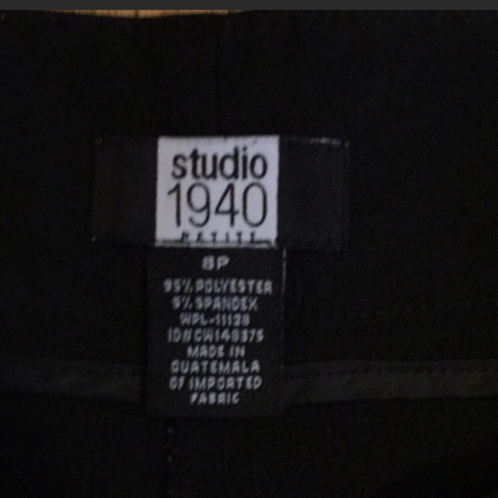 Studio 1940 Black Wide Leg Capri - Picture 4 of 4